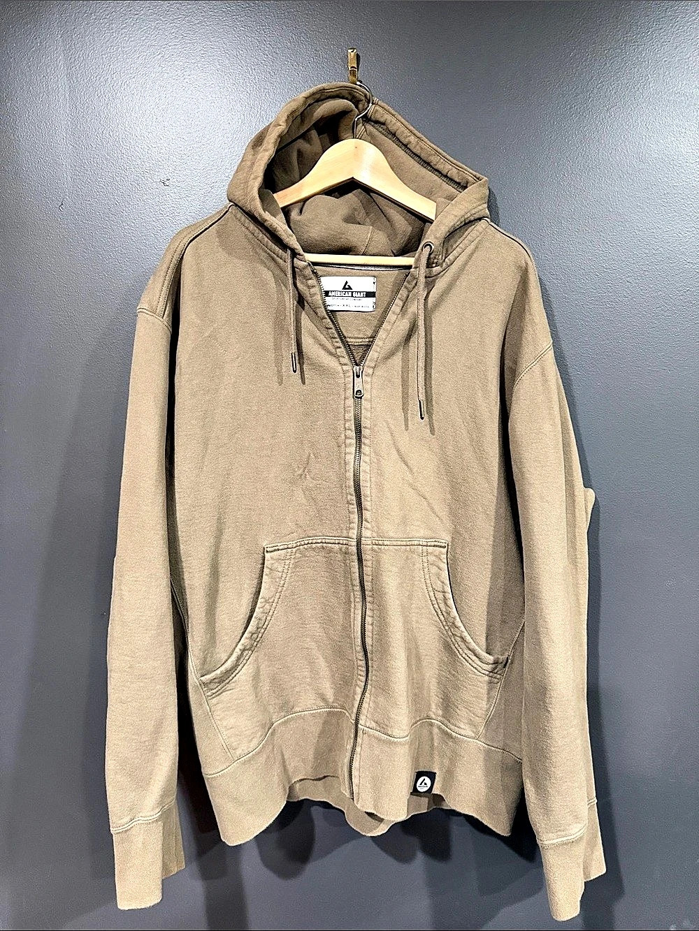 American Giant Classic Full Zip Hoodie Brown XXL